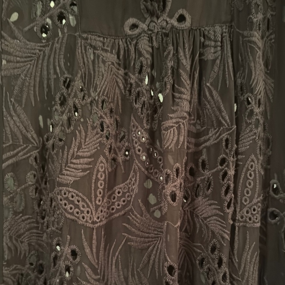Johnny Was Black V-Neck Maxi Sundress - Picture 4 of 7